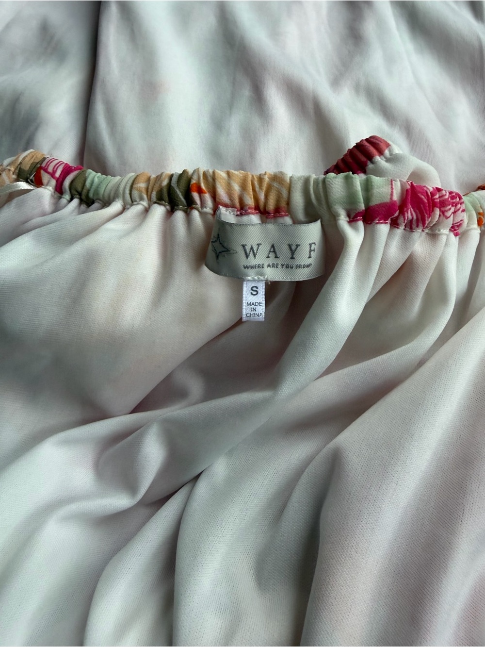 Wayf Cream Floral Off-Shoulder Mini Dress | Cottagecore - Picture 9 of 11